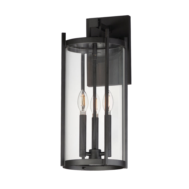 Maxim 30065CLBK Belfry 3 Light Wall Sconce | Black