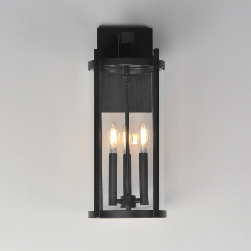 Maxim 30065CLBK Belfry 3 Light Wall Sconce | Black
