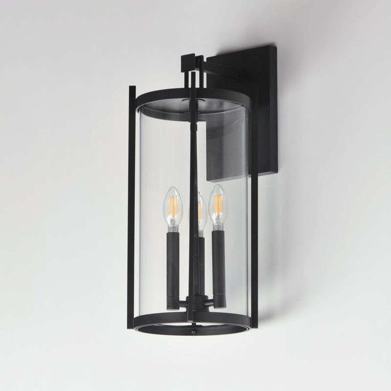 Maxim 30065CLBK Belfry 3 Light Wall Sconce | Black