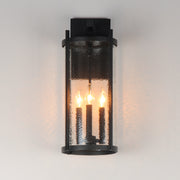 Maxim 30065HMBK Belfry 3 Light Wall Sconce | Black