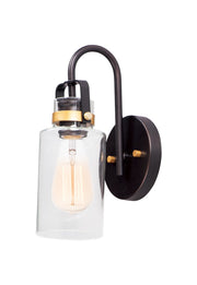 Maxim 30170CLBZGLD Magnolia 1 Light Wall Sconce | Bronze / Gold