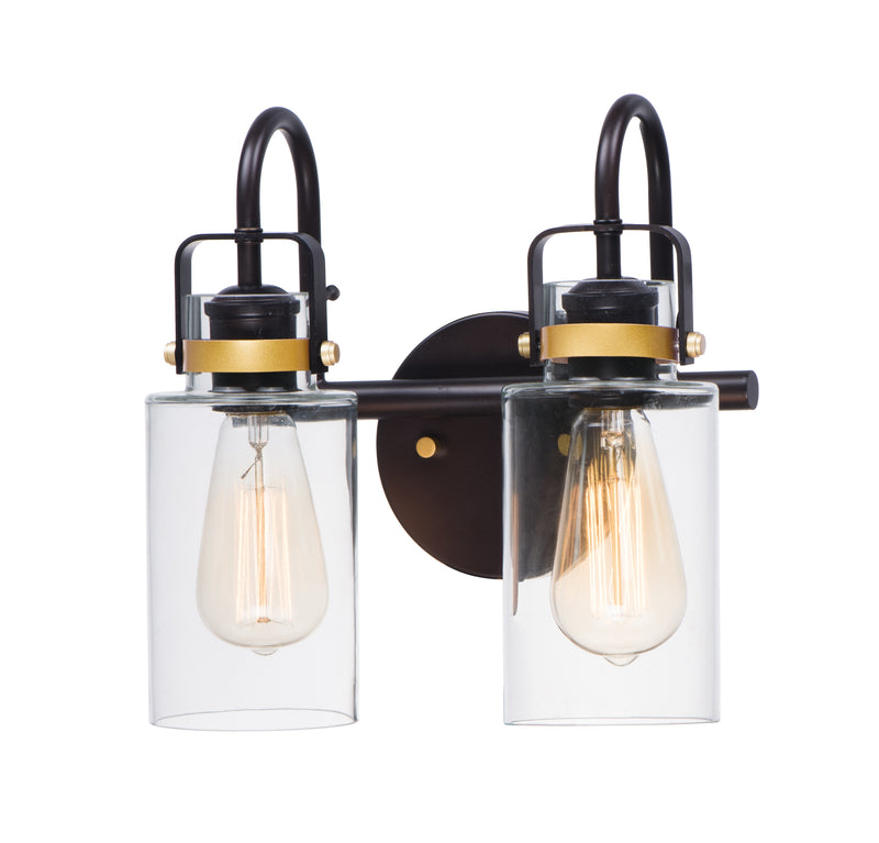 Maxim 30171CLBZGLD Magnolia 2 Light Bath Vanity | Bronze / Gold