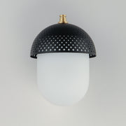 Maxim 30182WTBKGLD Perf 1 Light Outdoor Wall Sconce | Black / Gold
