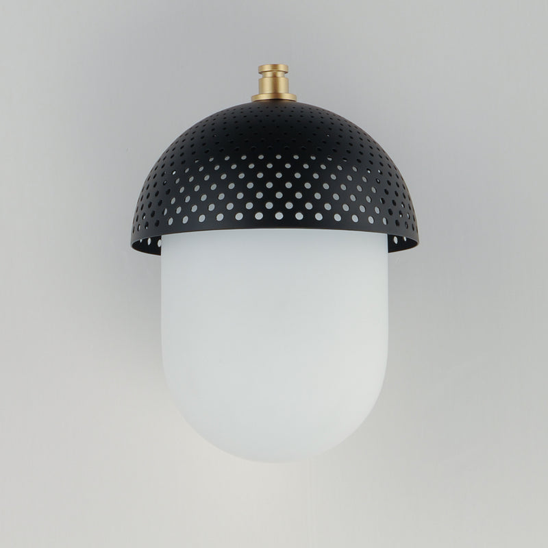 Maxim 30182WTBKGLD Perf 1 Light Outdoor Wall Sconce | Black / Gold