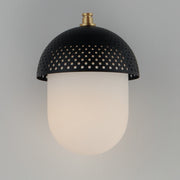 Maxim 30182WTBKGLD Perf 1 Light Outdoor Wall Sconce | Black / Gold