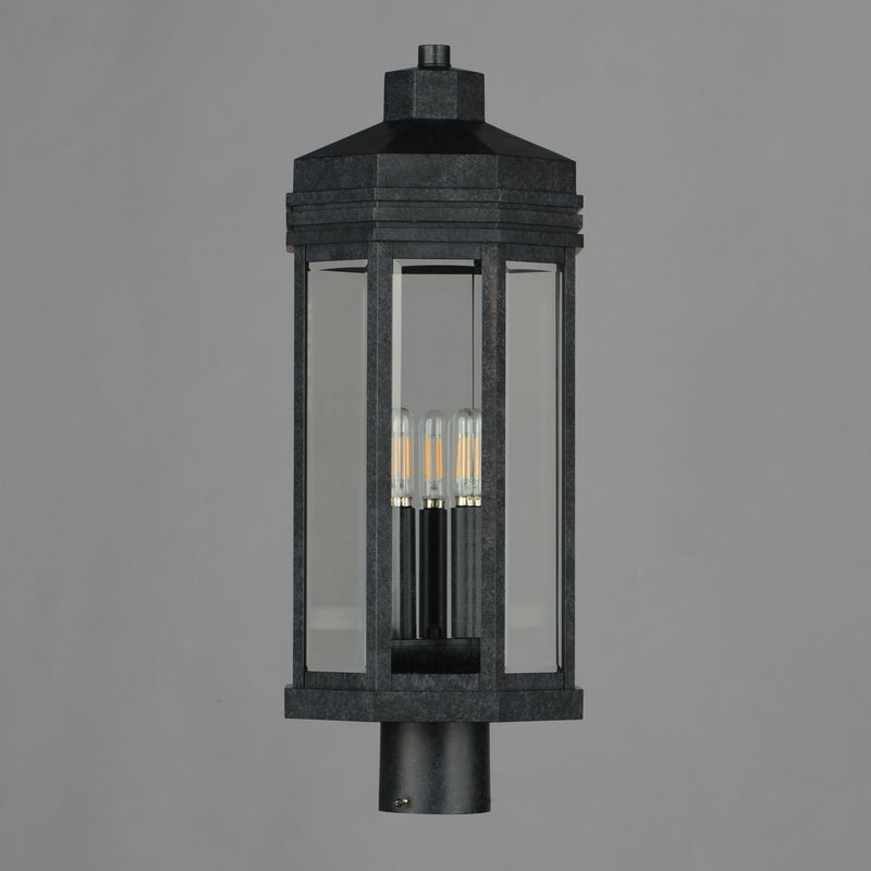Maxim 30220CLBKP Wright 3 Light Outdoor Post | Black Patina
