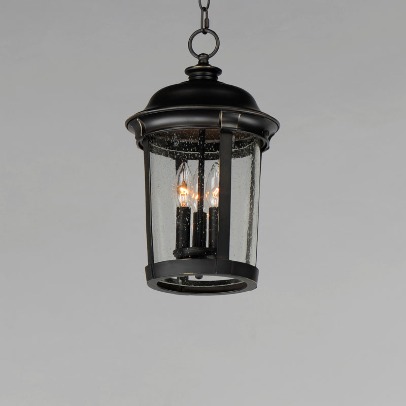 Maxim 3028CDBZ Dover Cast 3 Light Outdoor Hanging Lantern | Bronze