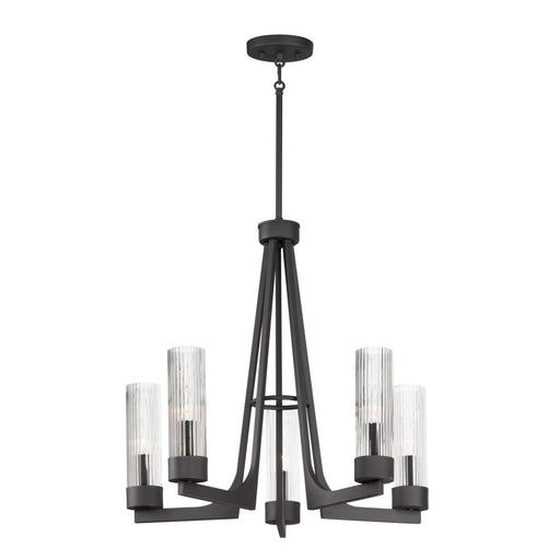 Maxim 30315CRAR Delos 5 Light Chandelier | Anthracite