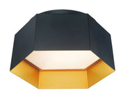 Maxim 30330BKGLD Honeycomb 1 Light LED Flush Mount | Black / Gold