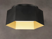 Maxim 30330BKGLD Honeycomb 1 Light LED Flush Mount | Black / Gold