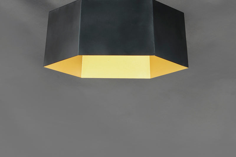 Maxim 30331BKGLD Honeycomb 1 Light LED Pendant | Black / Gold