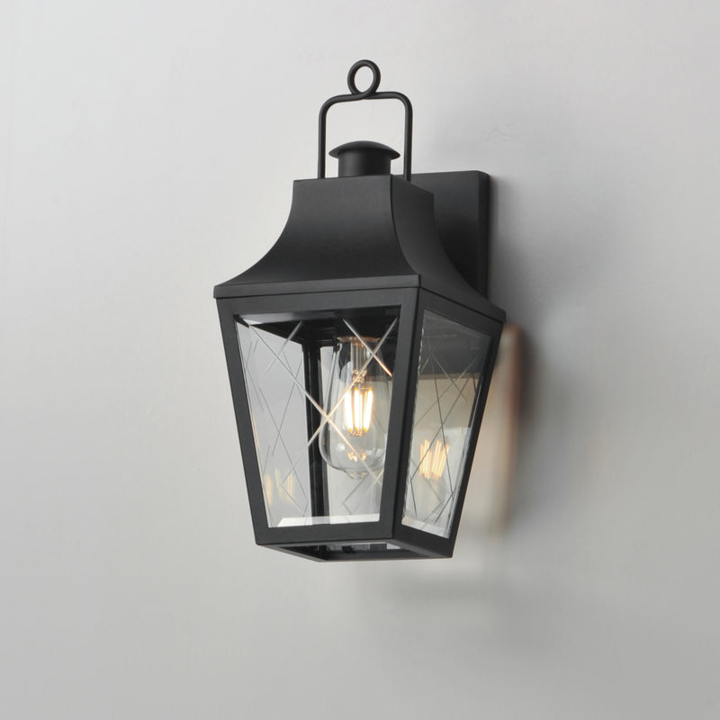 Maxim 30361CLBK Storybook 1 Light Outdoor Small Wall Sconce | Black