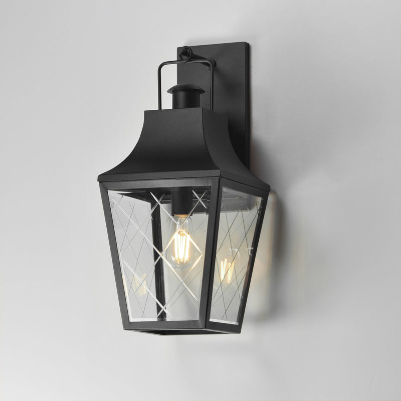 Maxim 30363CLBK Storybook 1 Light Outdoor Large Wall Sconce | Black