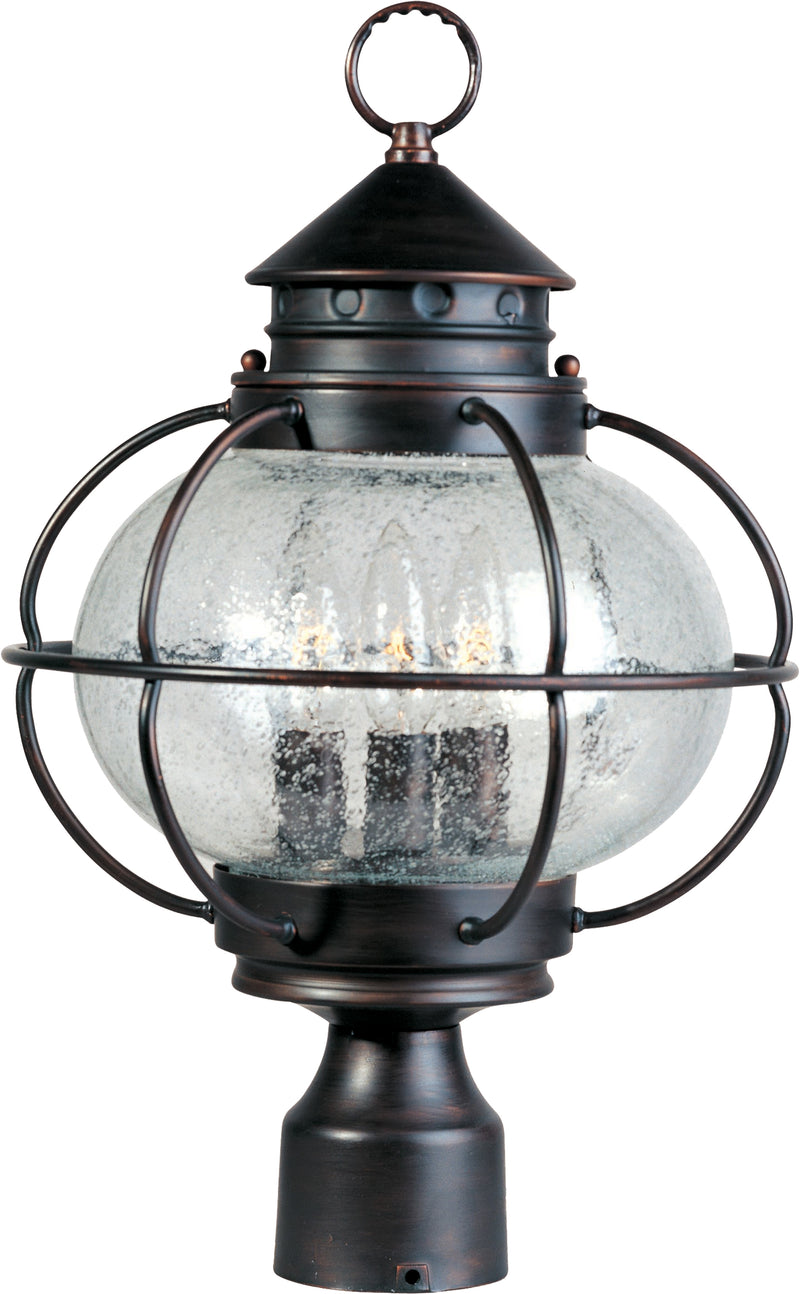 Maxim 30500CDOI Portsmouth 3 Light Outdoor Pole/Post Lantern | Oil Rubbed Bronze
