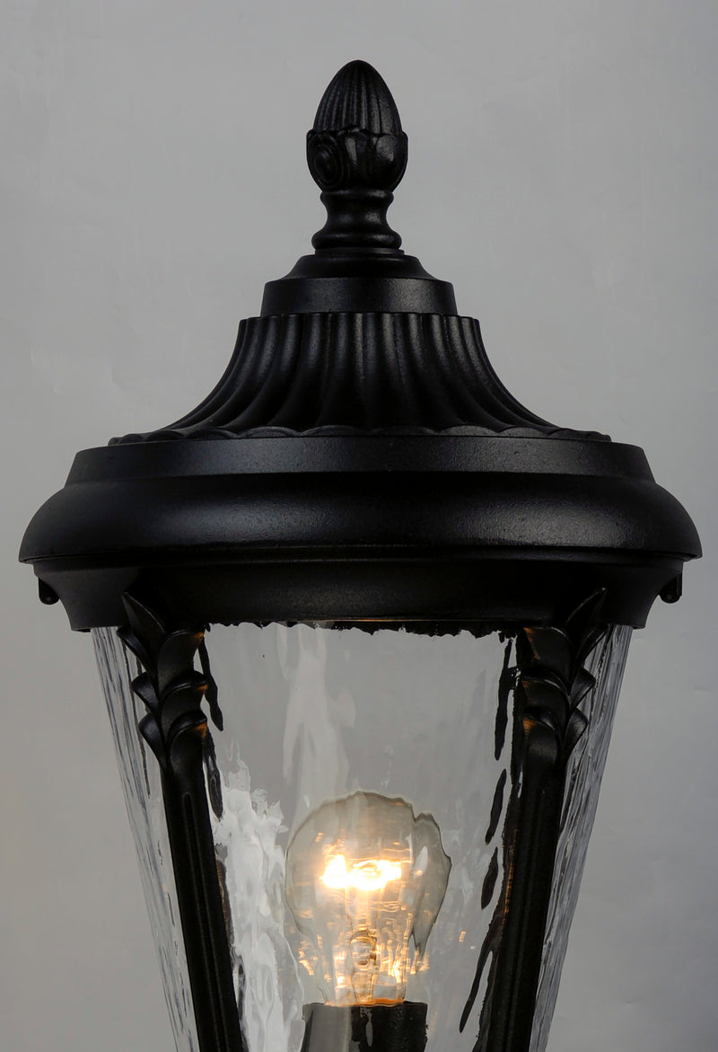 Maxim 3050WGBK Sentry 1 Light Outdoor Pole/Post Mount | Black