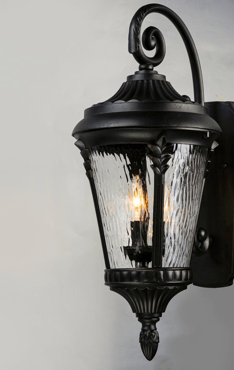 Maxim 3055WGBK Sentry 3 Light Outdoor Wall Sconce | Black