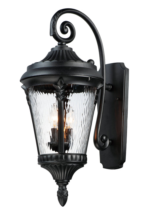 Maxim 3055WGBK Sentry 3 Light Outdoor Wall Sconce | Black