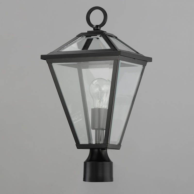 Maxim 30568CLBK Prism 1 Light Outdoor Post Lantern | Black