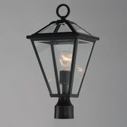 Maxim 30568CLBK Prism 1 Light Outdoor Post Lantern | Black