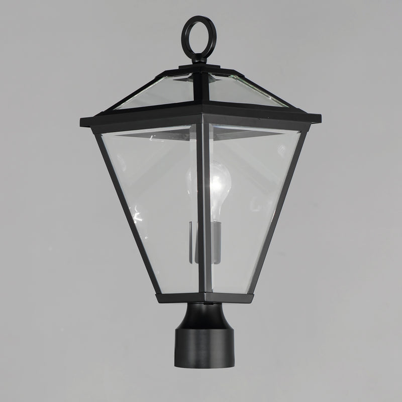 Maxim 30568CLBK Prism 1 Light Outdoor Post Lantern | Black