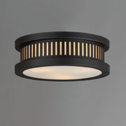 Maxim 30599WTBK Oxford Outdoor 3 Light Flush Mount | Black