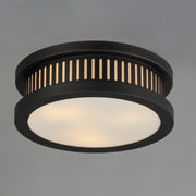 Maxim 30599WTBK Oxford Outdoor 3 Light Flush Mount | Black