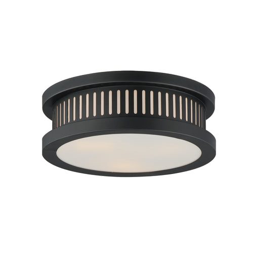 Maxim 30599WTBK Oxford Outdoor 3 Light Flush Mount | Black