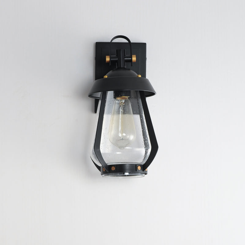 Maxim 30620CDBKAB Mariner Small Outdoor Sconce | Black / Antique Brass