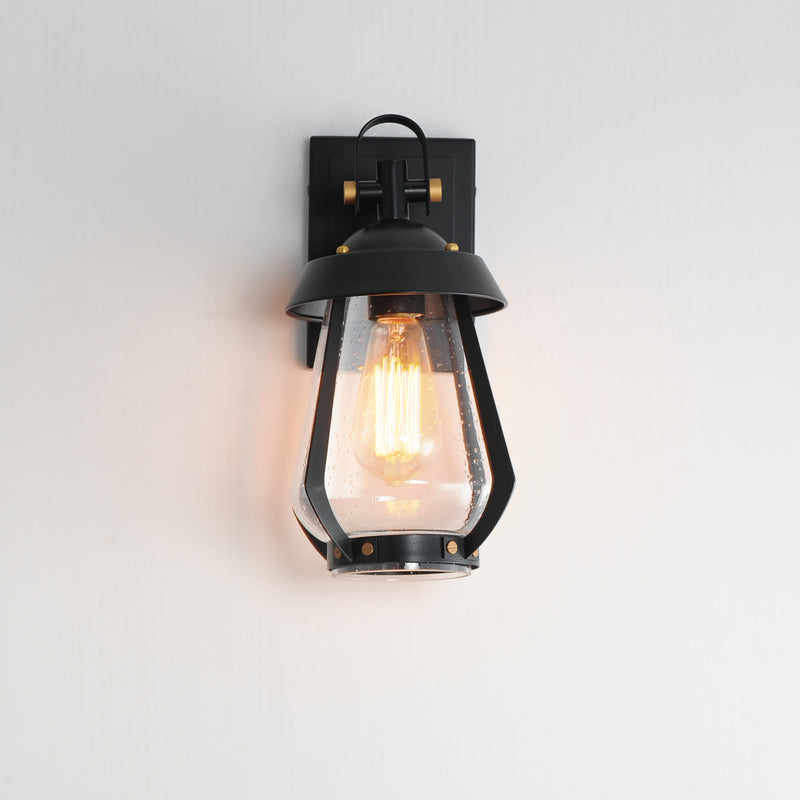 Maxim 30620CDBKAB Mariner Small Outdoor Sconce | Black / Antique Brass