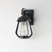 Maxim 30620CDBKAB Mariner Small Outdoor Sconce | Black / Antique Brass