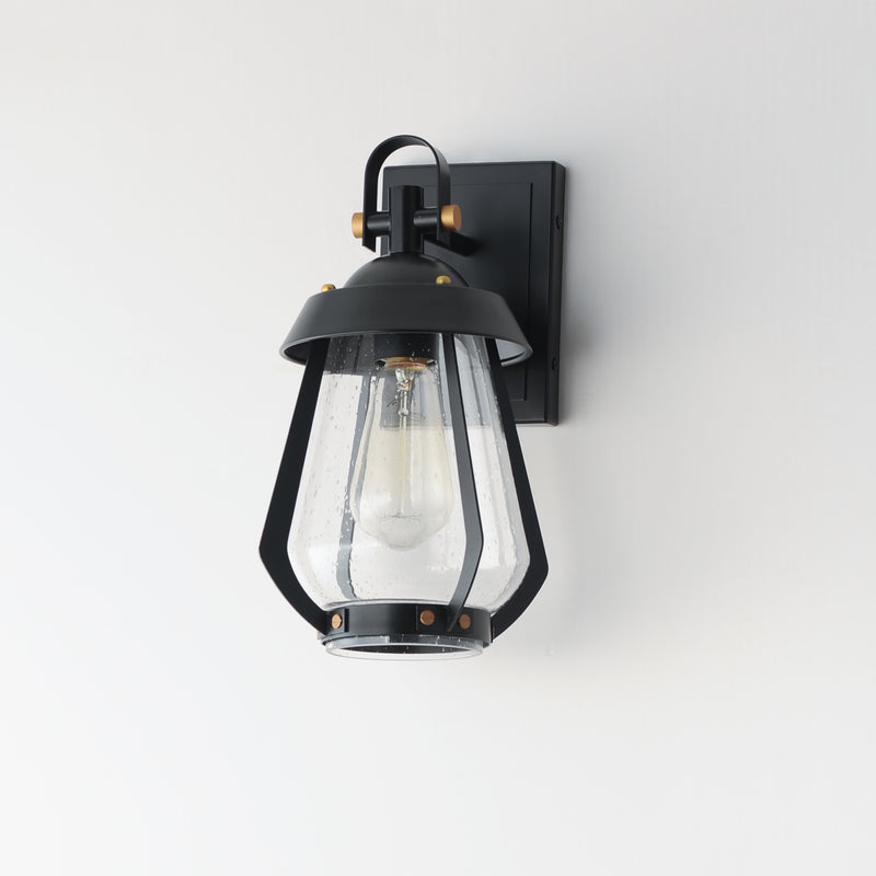 Maxim 30620CDBKAB Mariner Small Outdoor Sconce | Black / Antique Brass