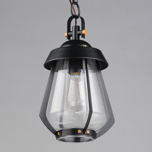 Maxim 30621CDBKAB Mariner Medium Outdoor Pendant | Black / Antique Brass