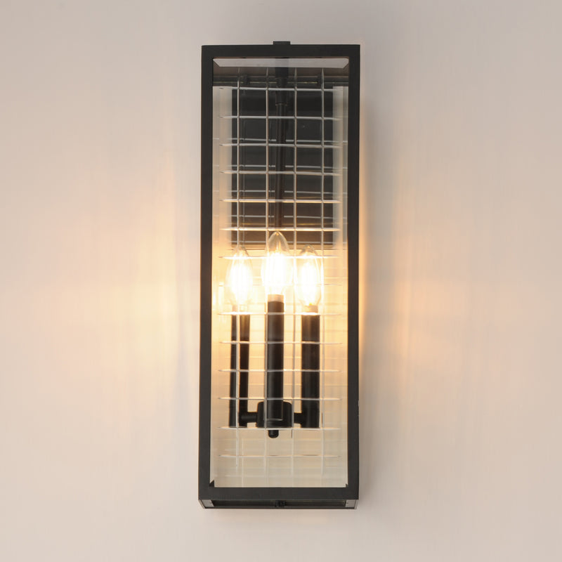 Maxim 30694CLBK Magnus 3 Light Outdoor Wall Sconce | Black