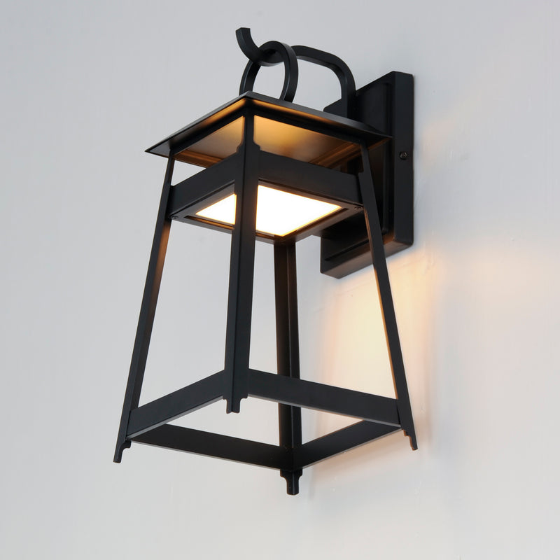 Maxim 30744BK Pagoda Medium LED Outdoor Sconce | Black