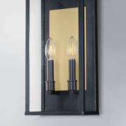 Maxim 30754CLBK Manchester 2 Light Medium Outdoor Wall Sconce | Black