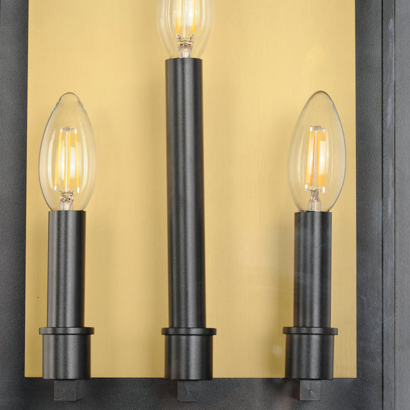 Maxim 30756CLBK Manchester 3 Light Large Outdoor Wall Sconce | Black