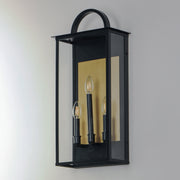 Maxim 30756CLBK Manchester 3 Light Large Outdoor Wall Sconce | Black