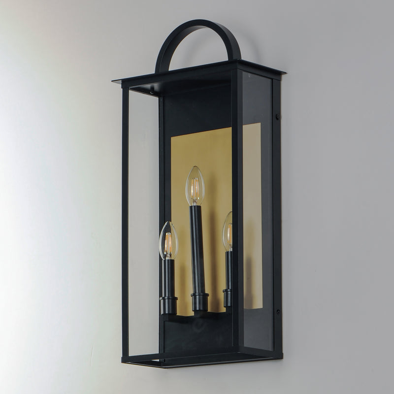 Maxim 30756CLBK Manchester 3 Light Large Outdoor Wall Sconce | Black