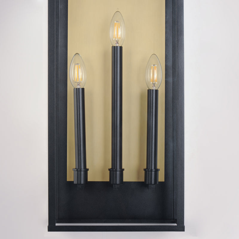 Maxim 30758CLBK Manchester 3 Light X Large Outdoor Wall Sconce | Black