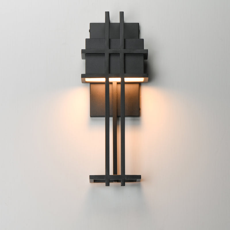 Maxim 30774BK Prairie 17" LED Outdoor Wall Sconce | Black