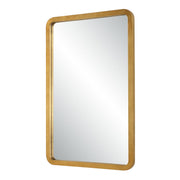 Solaren Gold Leaf Mirror | Modern Rectangle Engineered Wood Frame Bathroom Vanity Mirror (24 in. W x 36 in. H x 1 in. D)
