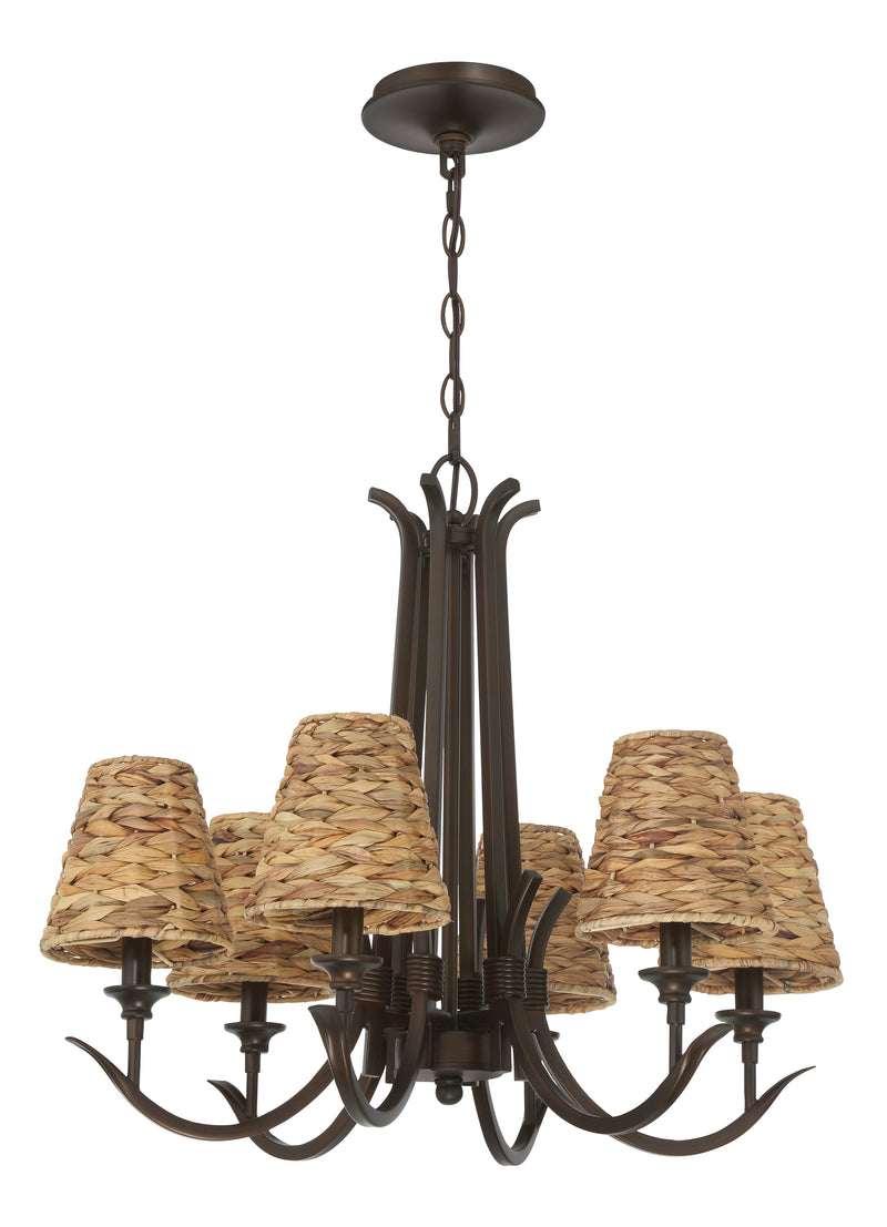 Craftmade 58326-ABZ Kokomo 6 Light Chandelier -Aged Bronze Brushed