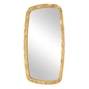Pavira Gold Leaf Mirror | Modern Rectangle Iron Frame Bathroom Vanity Mirror Mounted Vertical or Horizontal (22 in. W x 38 in. H x 1 in. D)