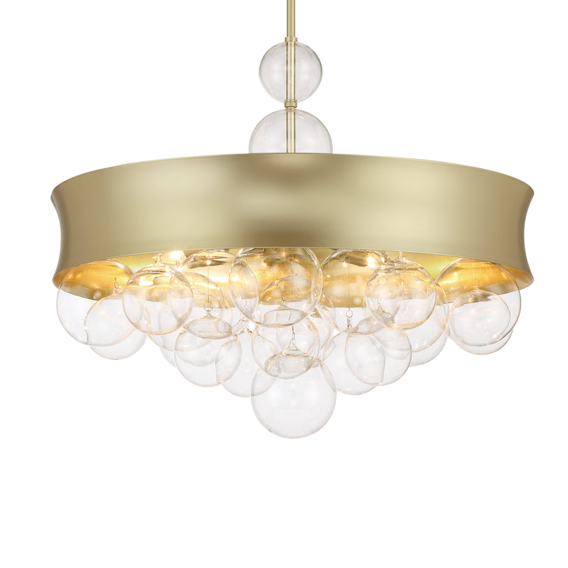 Minka Lavery Verdi Square By Robin Baron 27" 8 Light Pendant-Soft Gold
