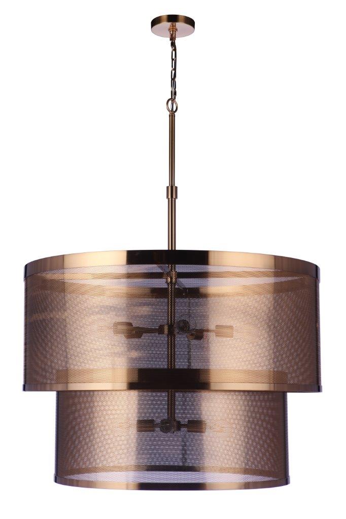 Craftmade 58999-SB Mesh 9 Light Pendant -Satin Brass - ALCOVE LIGHTING