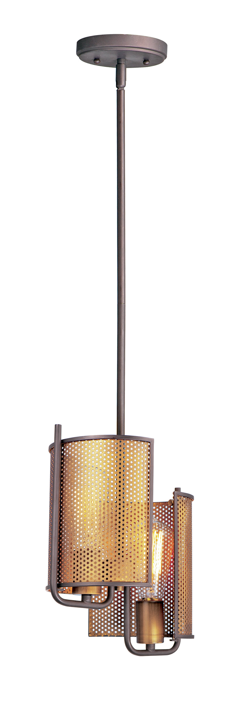 Maxim 31219OIAB Caspian 2 Light Pendant | Oil Rubbed Bronze / Antique Brass