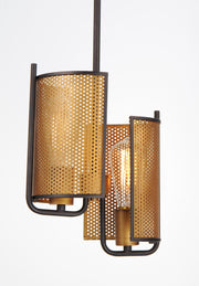 Maxim 31219OIAB Caspian 2 Light Pendant | Oil Rubbed Bronze / Antique Brass