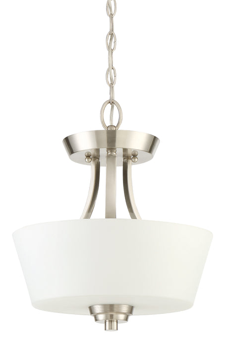 Craftmade 41952-BNK Grace 2 Light Convertible Semi Flush -Brushed Polished Nickel