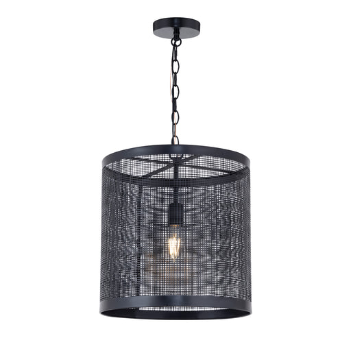 Maxim 31222BK Hatcher 15" Single Pendant | Black