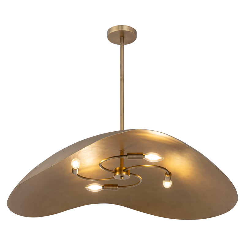 Maxim 31263NG Denarii 36" Iron Pendant | Natural Gold